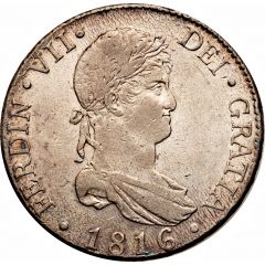 8 Reales - Fernando VII 2nd portrait