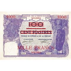 1000 Francs on 100 Piastres