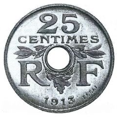 25 Centimes Trial of H. Guis, small module