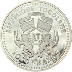 1000 Francs CFA Wappen von Hamburg and Kaiser Leopold