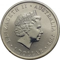 1 Dollar - Elizabeth II 4th Portrait - 2008 Olympic Games Beijing