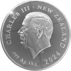 20 Dollars - Charles III 1st Portrait - Great Spotted Kiwi, Silver Proof