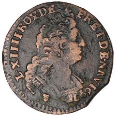 Liard of France with old bust - Louis XIV