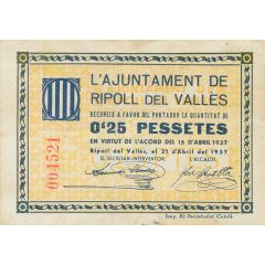 0.25 Pesetas Ripoll del Vallès