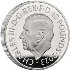 10 Pounds - Charles III The Police, Silver Proof