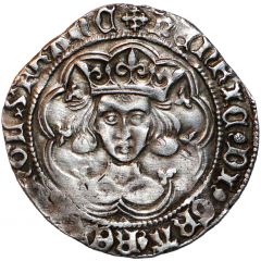 1 Groat - Henry VI Pinecone-mascle/Leaf-trefoil mule, Calais mint
