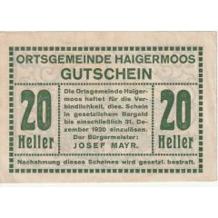 20 Heller Haigermoos
