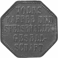 5 Pfennigs - Berlin Volks Kaffee und Speisehallen Gesellschaft