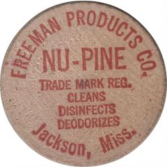 Wooden Nickel - Freeman Products Jackson, Miss.