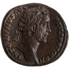 Sestertius - Antoninus Pius TR POT XIX COS IIII S C, Vesta