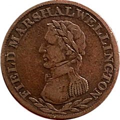 1/2 Penny - Field Marshal Wellington - Large legend letters