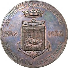 Medal - 100th anniversary of the regatta company of Le Havre