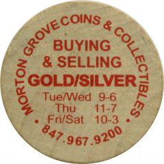 Wooden Nickel - Morton Grove Coins Morton Grove, Illinois