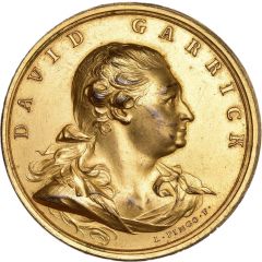 Medal - George III David Garrick, gilt