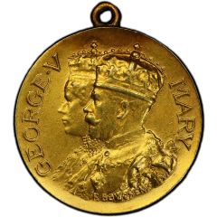 Medal - George V Coronation, Spink, gold, 18mm