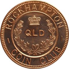 Medal - Queensland Sesquicentenary Rockhampton Coin Club