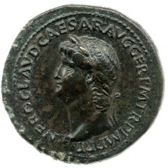 Sestertius - Nero ANNONA AVGVSTI CERES S C, Ceres and Annona