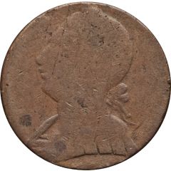 1/2 Penny Regal Imitation - George III left