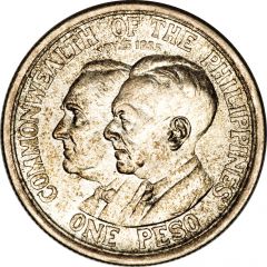 1 Peso Roosevelt and Quezon