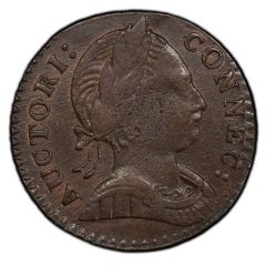 1/2 Penny - Copper `Large Head Facing Right`