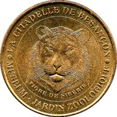 Monnaie de Paris Tourist Token - La citadelle de Besançon Jardin zoologique - Tigre de Sibérie