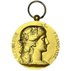 Médaille du travail de la Société Industrielle de l`Est Type 1, échelon vermeil