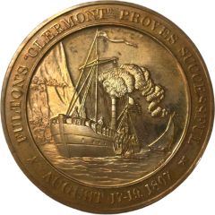 Medal - History of the United States Fulton`s `clermont` Proves Successful