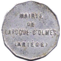 25 Centimes - Mairie de Laroque d`Olmes - Ariège 09