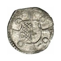 1 Pfennig - Wolter von Plettenberg Riga, two shields