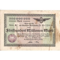 500 000 000 Mark Reichsbahndirektion