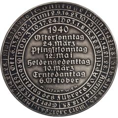 Calendar Medal 1940