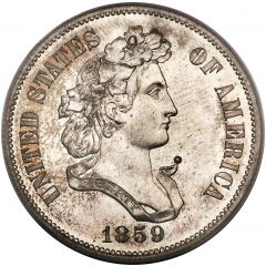 1/2 Dollar `1859` Pattern, silver