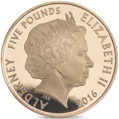 5 Pounds - Elizabeth II 1966 FIFA World Cup, Gold