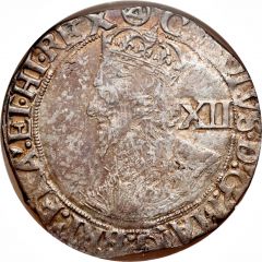 1 Shilling - Charles I Group F, 6th bust