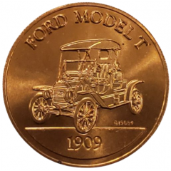 Franklin Mint - Collection of Antique Car Coins - Series 1 Ford Model T