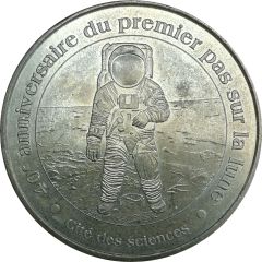 Monnaie de Paris Tourist Token - Cité des Sciences 40e anniversaire du premier pas sur la lune