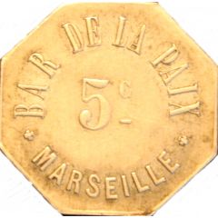5 Centimes - Bar de la paix Marseille