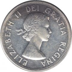 50 Cents - Elizabeth II 1st portrait, complete coat of arms