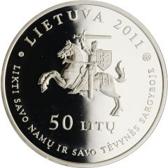 50 Litų 150th birth Anniversary of Gabrielė Petkevičaitė-Bitė