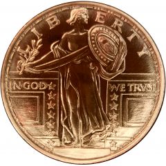 1 oz Copper Standing Liberty