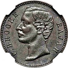 1/2 Cent - Charles Brooke Rajah