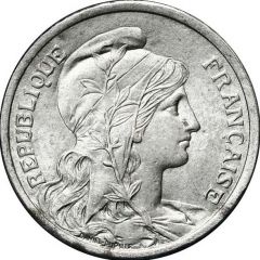 2 Centimes Essai piéfort en aluminium