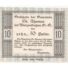 10 Heller St. Thomas bei Waizenkirchen