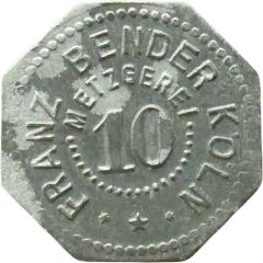 10 Pfennigs - Köln Franz Bender Metzgerei