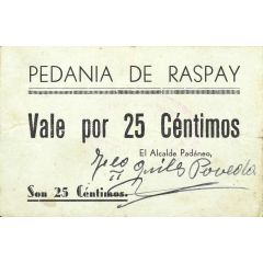 25 Céntimos Raspay