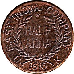 1/2 Anna - East India Company