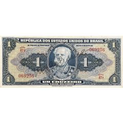1 Cruzeiro Thesouro Nacional, 1st print, Autographed