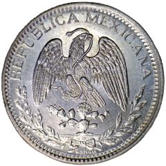 1 Peso Restrike Army of the North, Silver