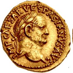 Aureus - Vespasian COS ITER T OROT, Pax