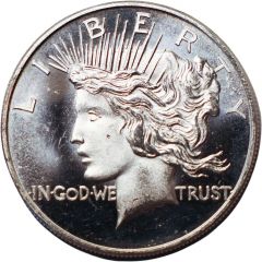 1 Ounce Silver - Peace Dollar Design